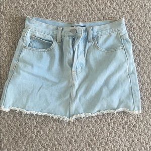 Brandy Melville light wash jean skirt